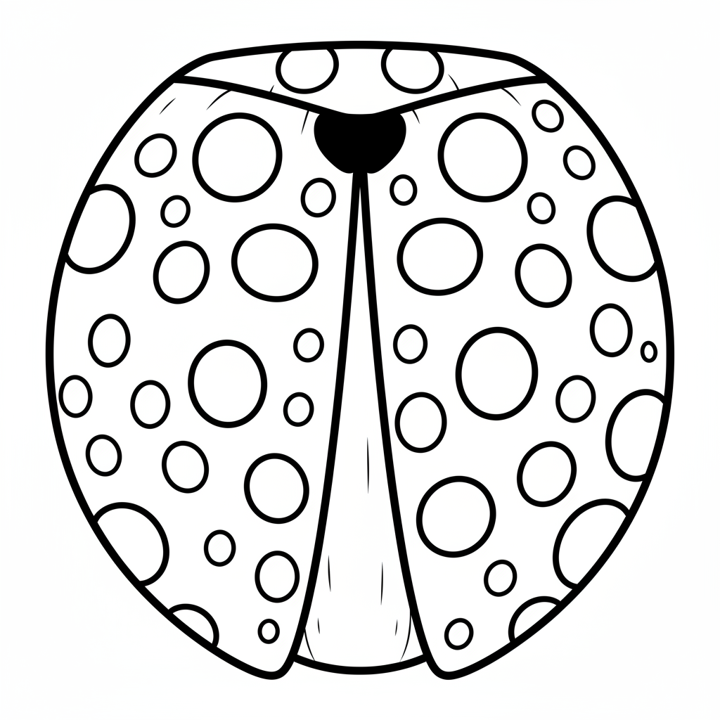 Ladybug wings spotted pattern close up detail - Free Printable Coloring Page