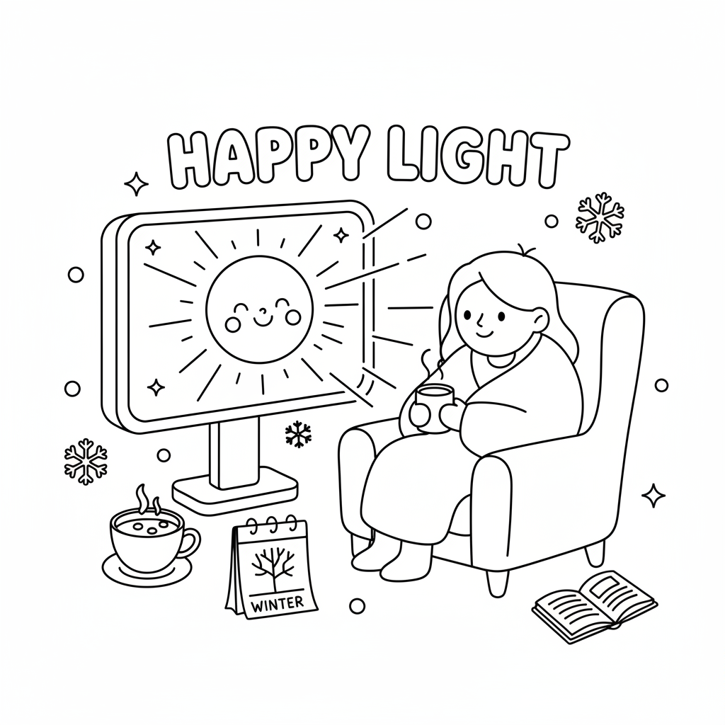 luminothérapie pour le trouble affectif saisonnier - Coloriage gratuit à imprimer