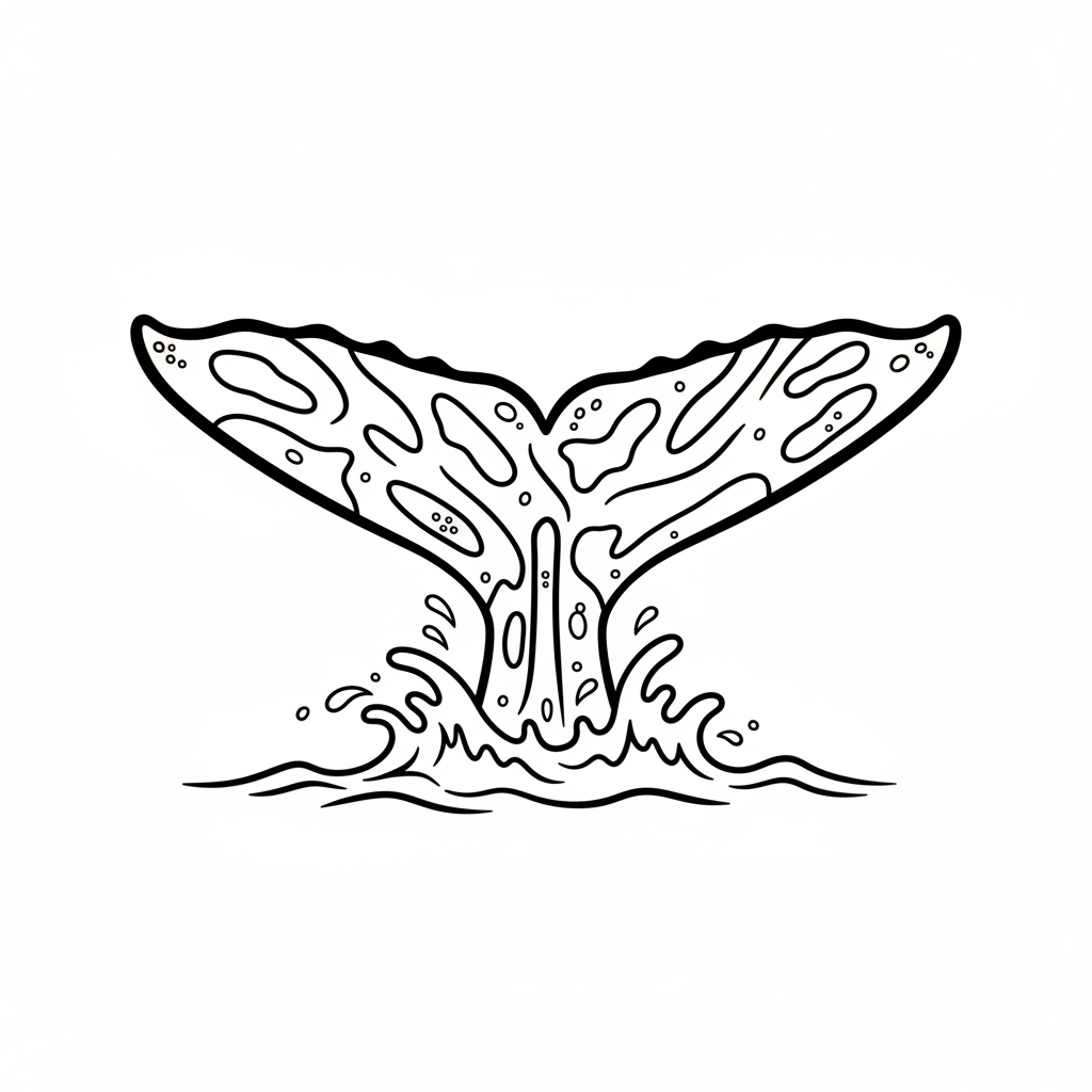 Identificazione del modello unico dei denti della coda delle balene - Free Printable Coloring Page Identificazione del modello unico dei denti della coda delle balene - Free Printable Coloring Page