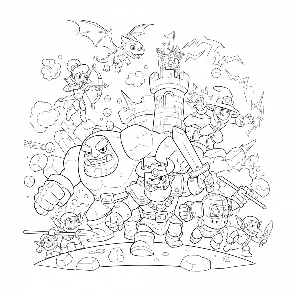 Clash royale - Free Printable Coloring Page Clash royale - Free Printable Coloring Page