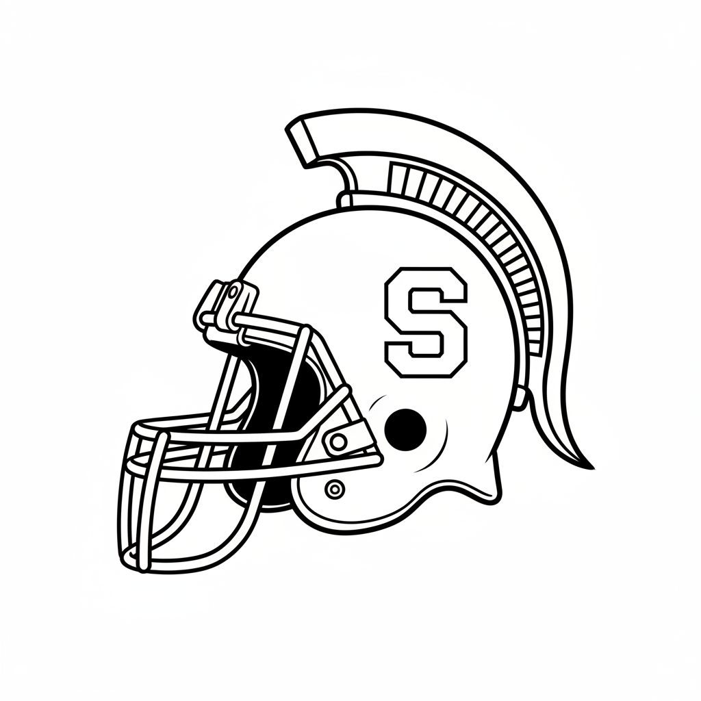 Michigan State Spartan-logotypen - Gratis utskrivbar målarbild Michigan State Spartan-logotypen - Gratis utskrivbar målarbild