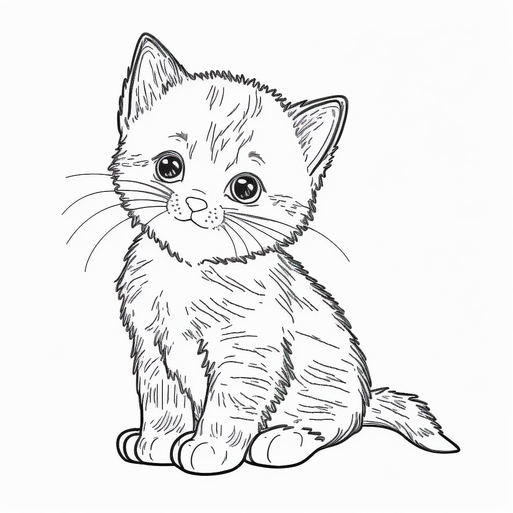 Cute Kitten Coloring Fun! - Free Printable Coloring Page Cute Kitten Coloring Fun! - Free Printable Coloring Page